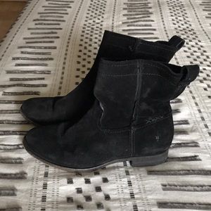Frye Cara short ankle boots 7.5 black suede